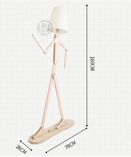 Designer floor lamp HUMAN by Romatti