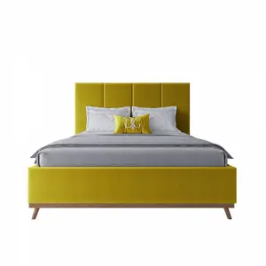 Кровать двуспальная 180х200 желтая Carter Gold