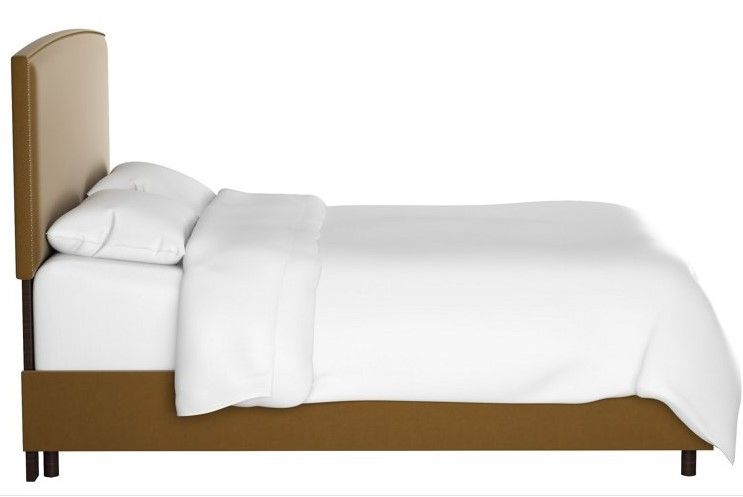 Кровать двуспальная 180х200 см коричневая Everly Sand