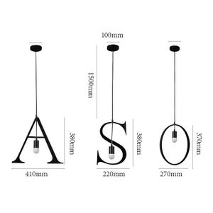 Дизайнерский подвесной светильник в стиле Лофт Alphabeto by Romatti