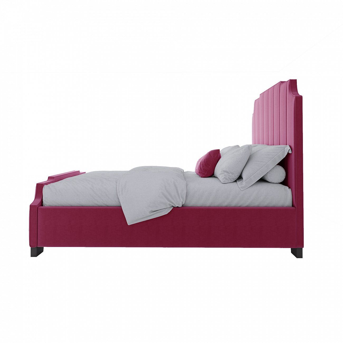 Кровать двуспальная 160х200 см ярко-розовая Bony