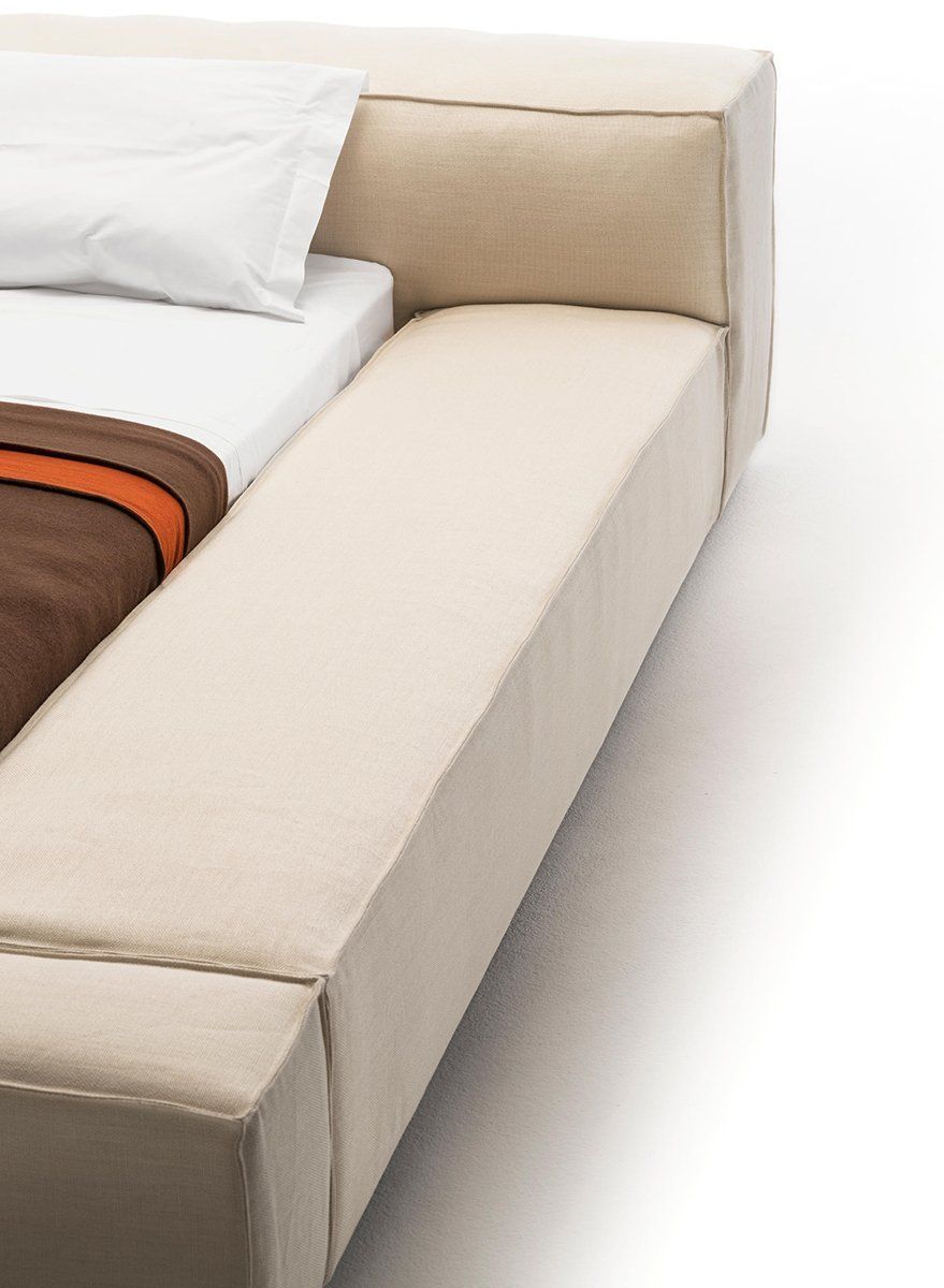 Double bed 180x200 cm beige Extrasoft