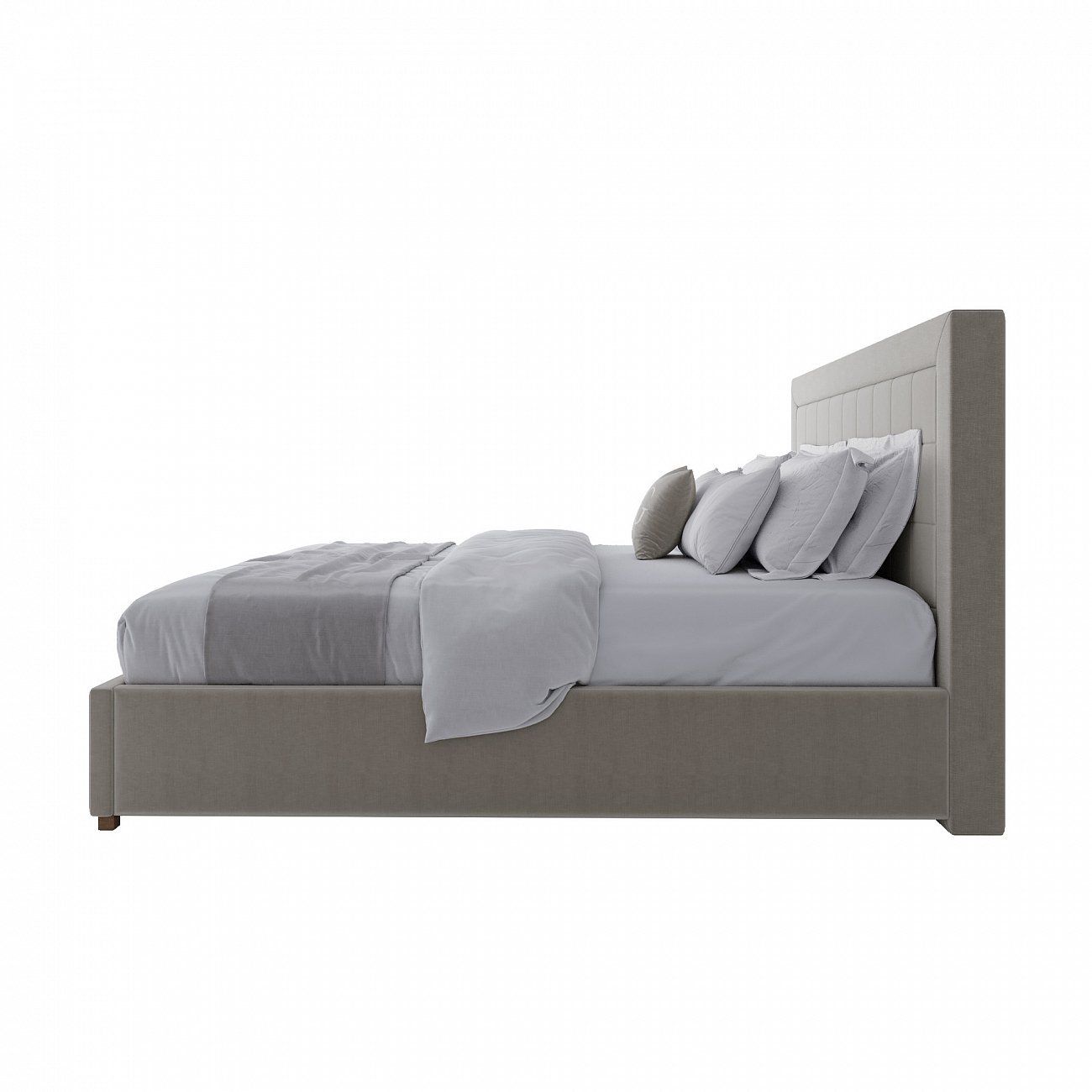 Euro bed 200x200 cm brown-gray Elizabeth