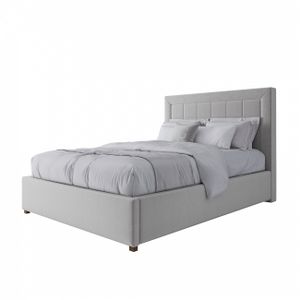 Teenage bed with a soft backrest 140x200 cm light beige Elizabeth