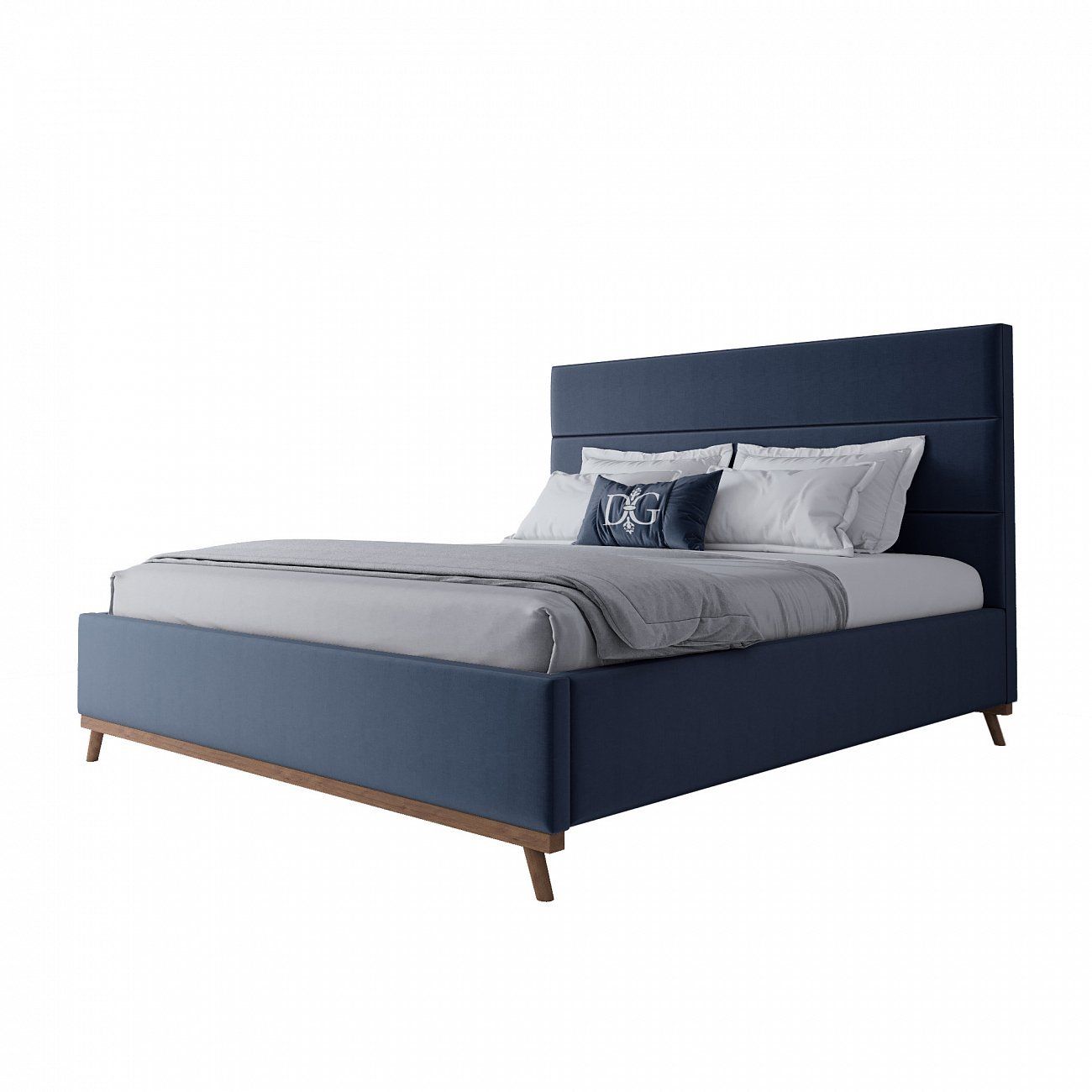 Double bed 180x200 cm blue Cooper Blueberry