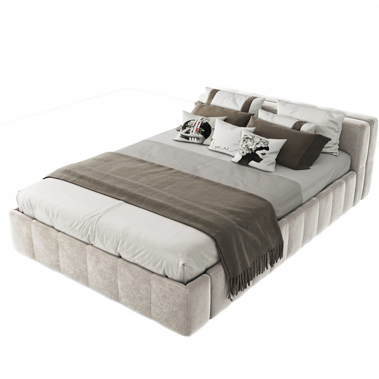 Кровать подростковая 140х200 см молочная Bonaldo
