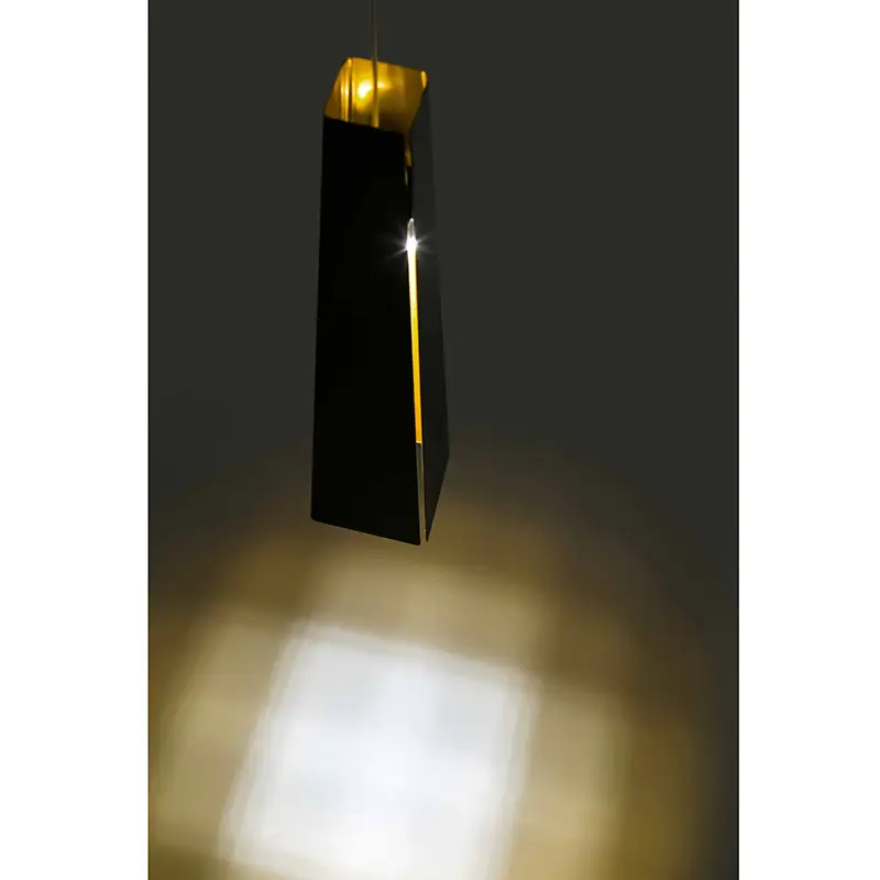 Faro Pluma pendant lamp black+gold 64172