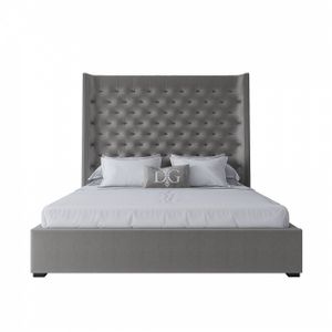 Jackie King double bed 180x200 grey velour