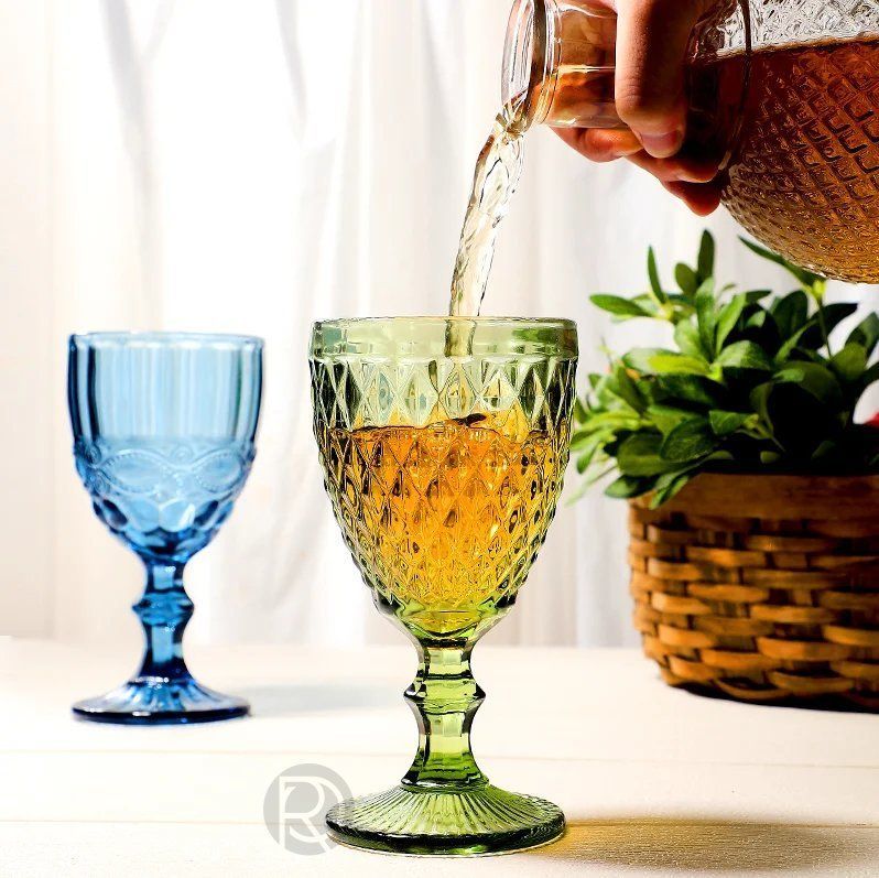 A glass of BLOOMINGVILLE GLASS by Romatti