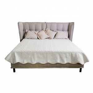 Double bed 160x200 cm grey Husk