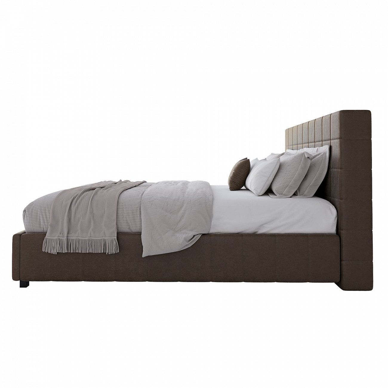 Кровать двуспальная 180х200 коричневая Shining Modern