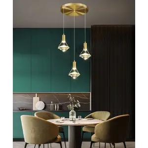 Дизайнерский подвесной светильник из стекла DAFIRA by Romatti