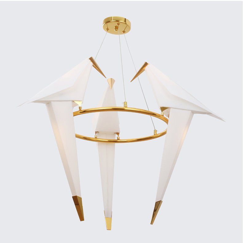 Origami Bird Perch Pendant Lamp by Romatti