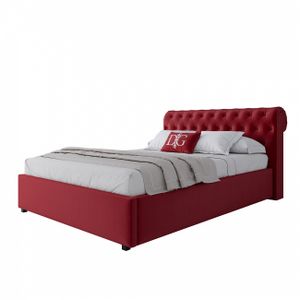 Кровать подростковая с каретной стяжкой 140х200 красная Sweet Dreams