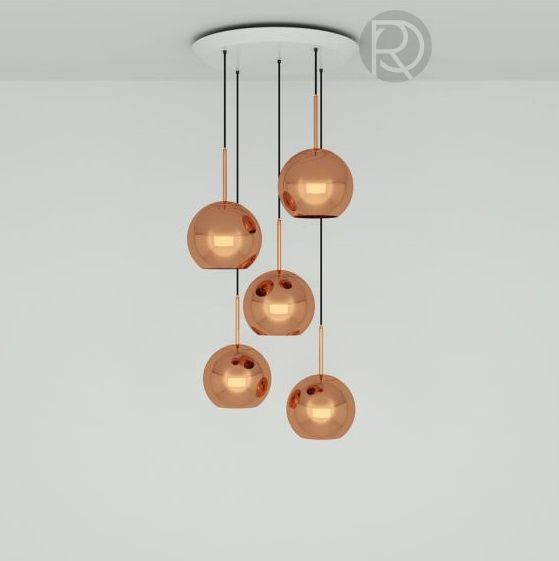 COPPER LED chandelier by Tom Dixon