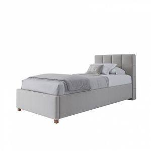 Single bed 90x200 Wales velour light beige P