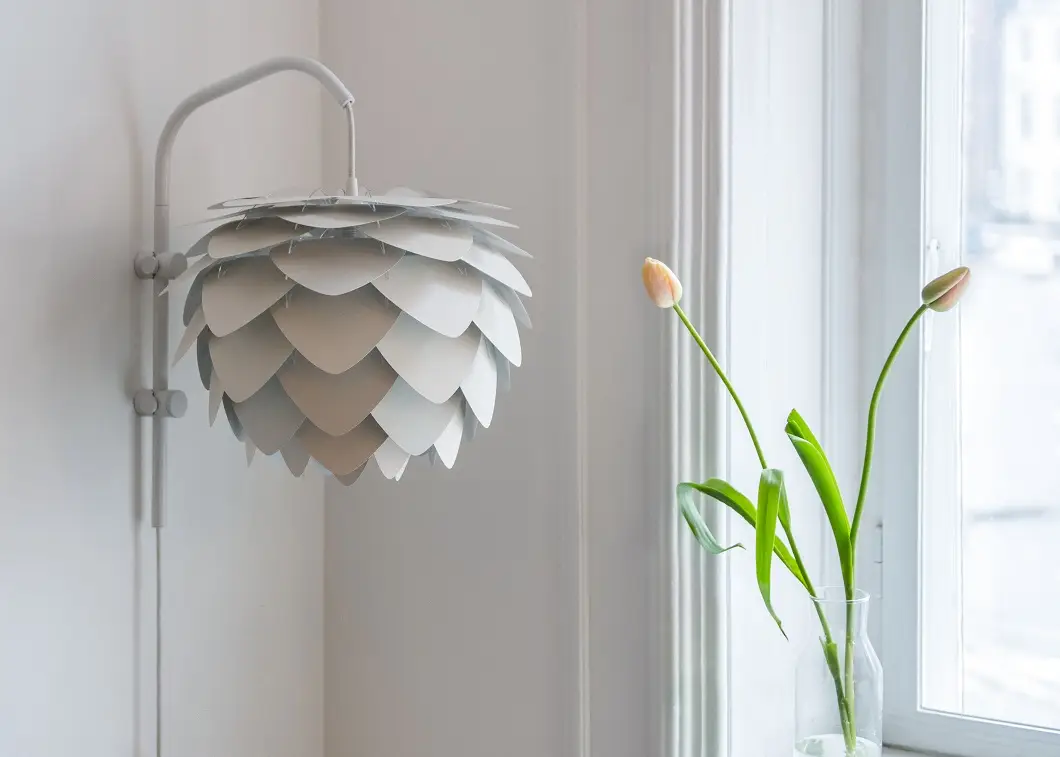 Base for wall lamp Mini Willow Mini wall hanger white H 50 cm