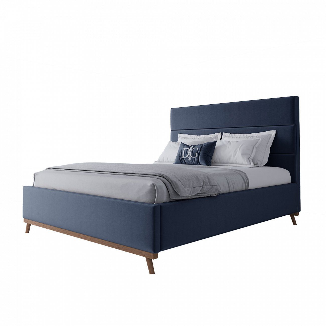 Double bed 160x200 blue Cooper Blueberry