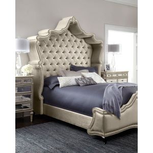 Single bed with upholstered headboard 90x200 cm grey Imperial