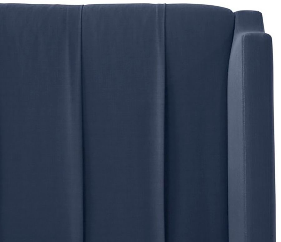 Кровать двуспальная 160x200 синяя Margo Wingback