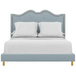 Кровать двуспальная 160x200 см голубая Williams