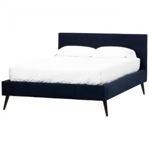 Кровать двуспальная 160х200 см синяя Pola