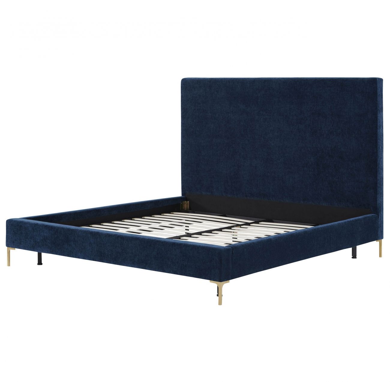 Кровать двуспальная 160х200 см синяя Mark
