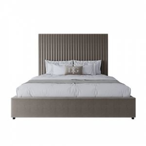 Double bed 180x200 cm pearl gray Mora