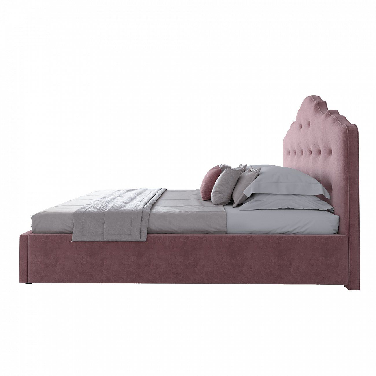 Double bed 180x200 cm Dusty Rose Palace