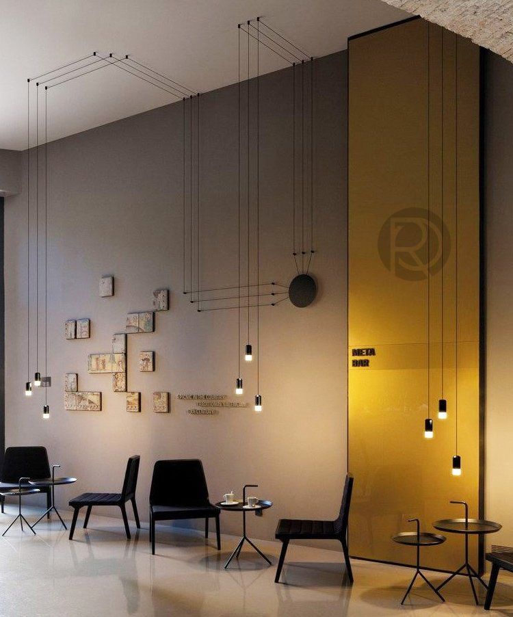 Designer pendant lamp WIREFLOW by Romatti