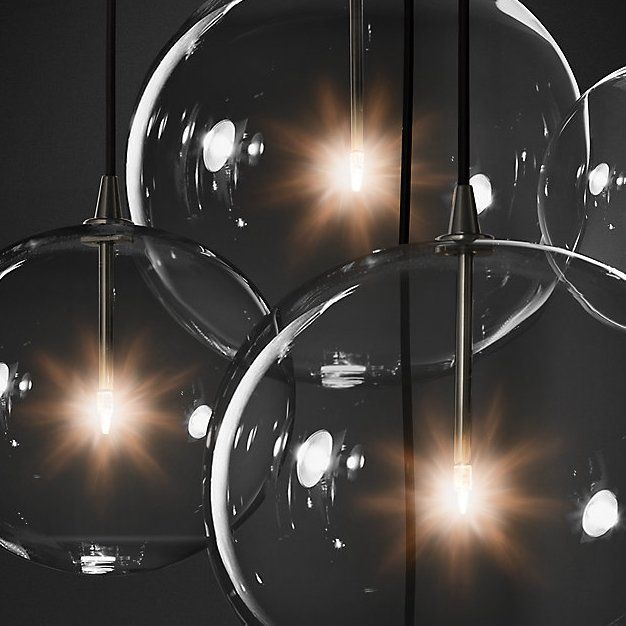Pendant Lamp Glass Globe Mobile Cluster by Romatti