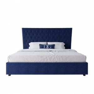Кровать большая 200х200 QuickSand синяя