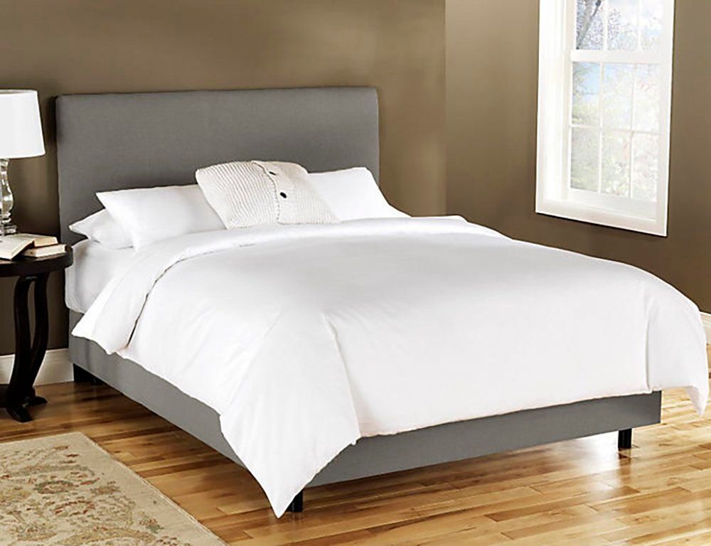Double bed 180x200 cm gray Frank Platform Gray