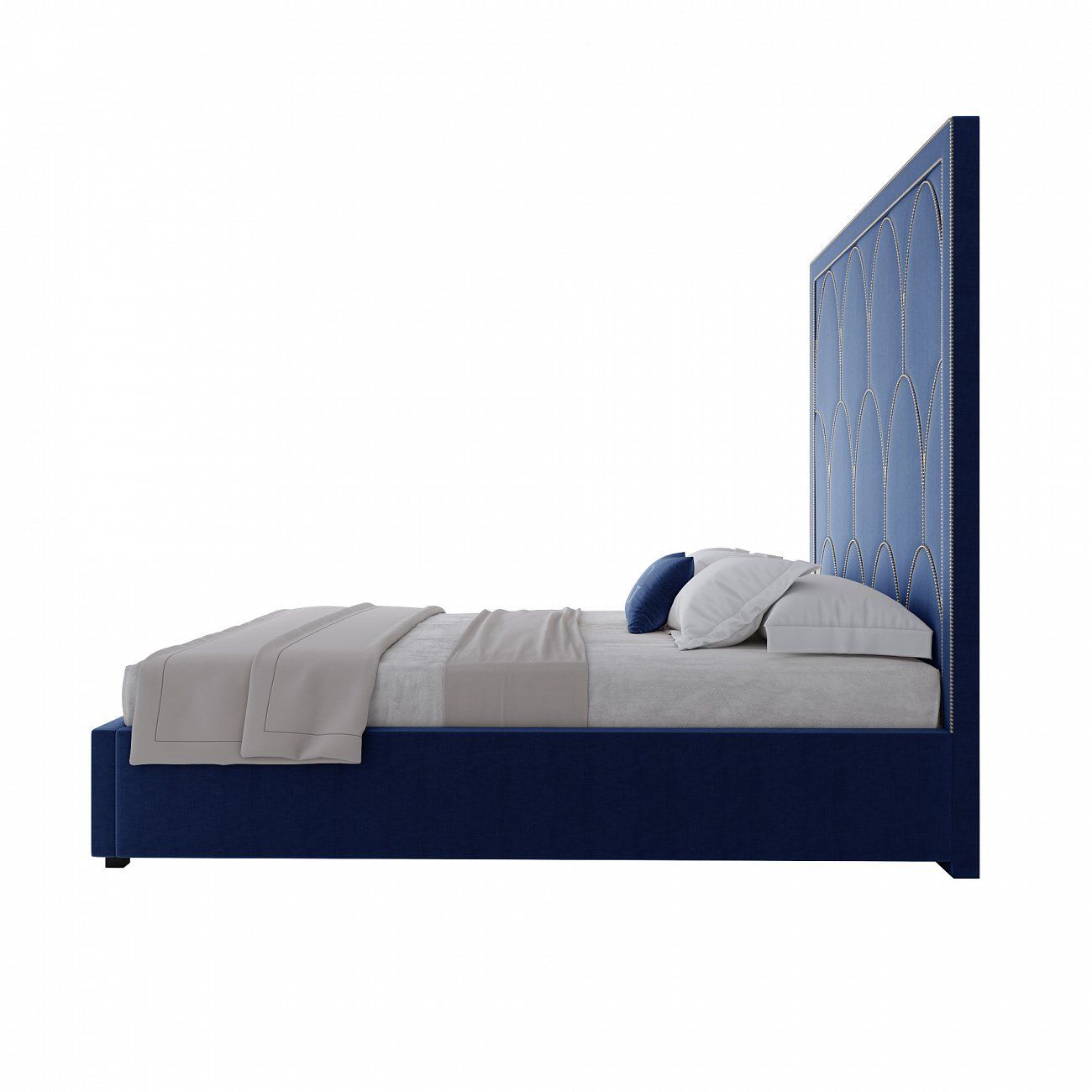 Petals Queen double bed 160x200 cm blue