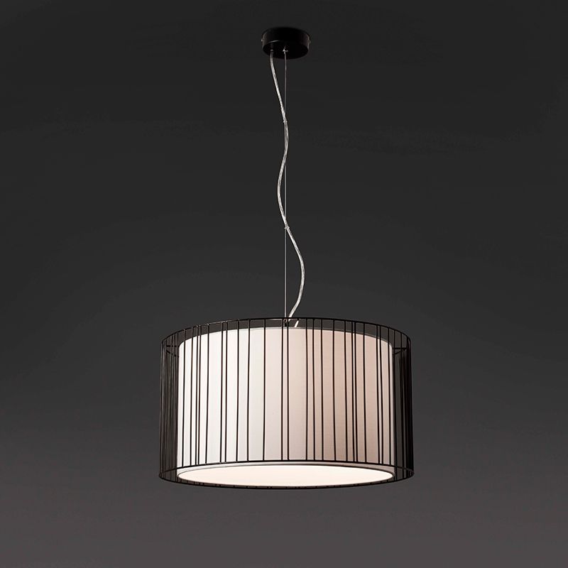 Hanging lamp Faro Linda black+white 29313