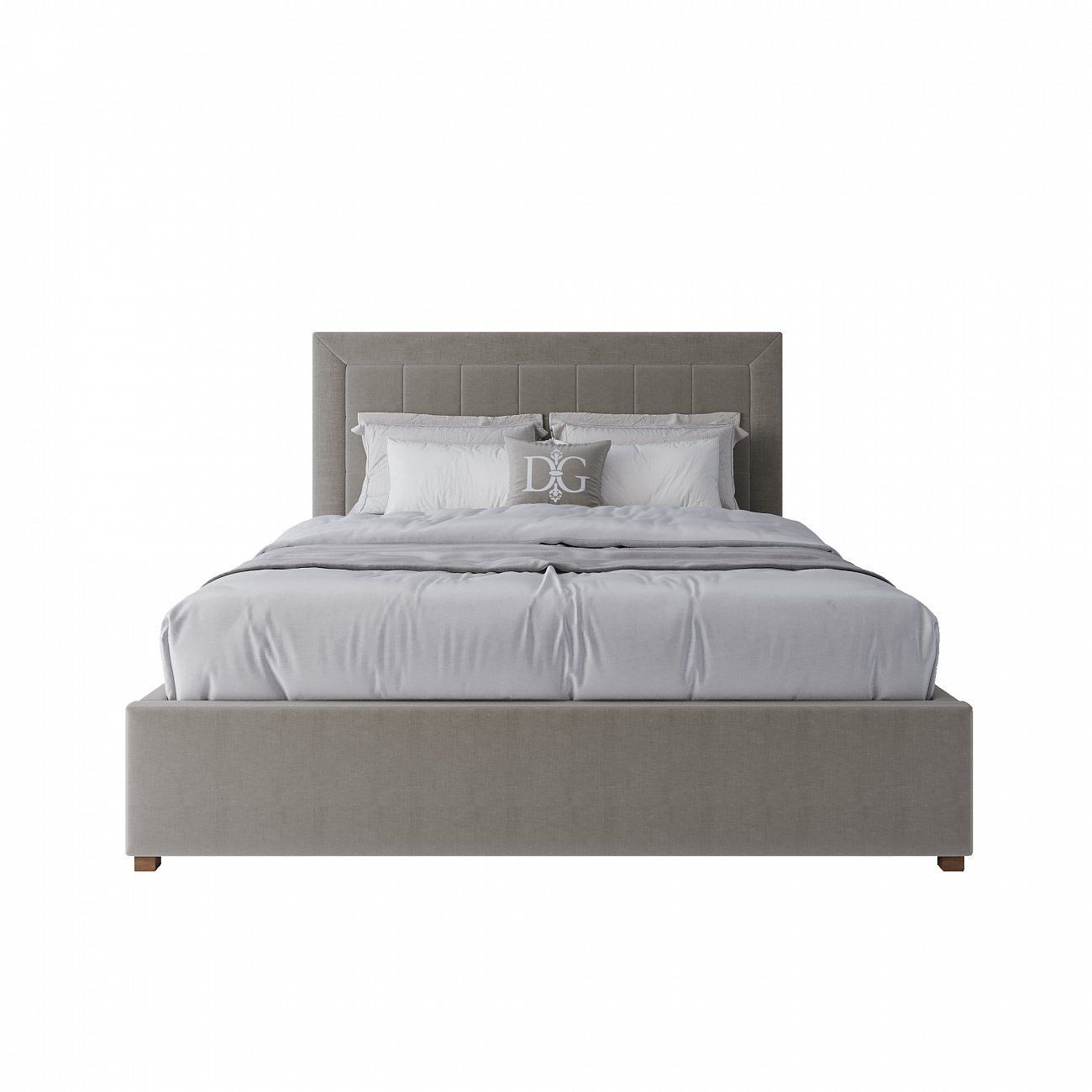 Double bed 160x200 brown-gray Elizabeth