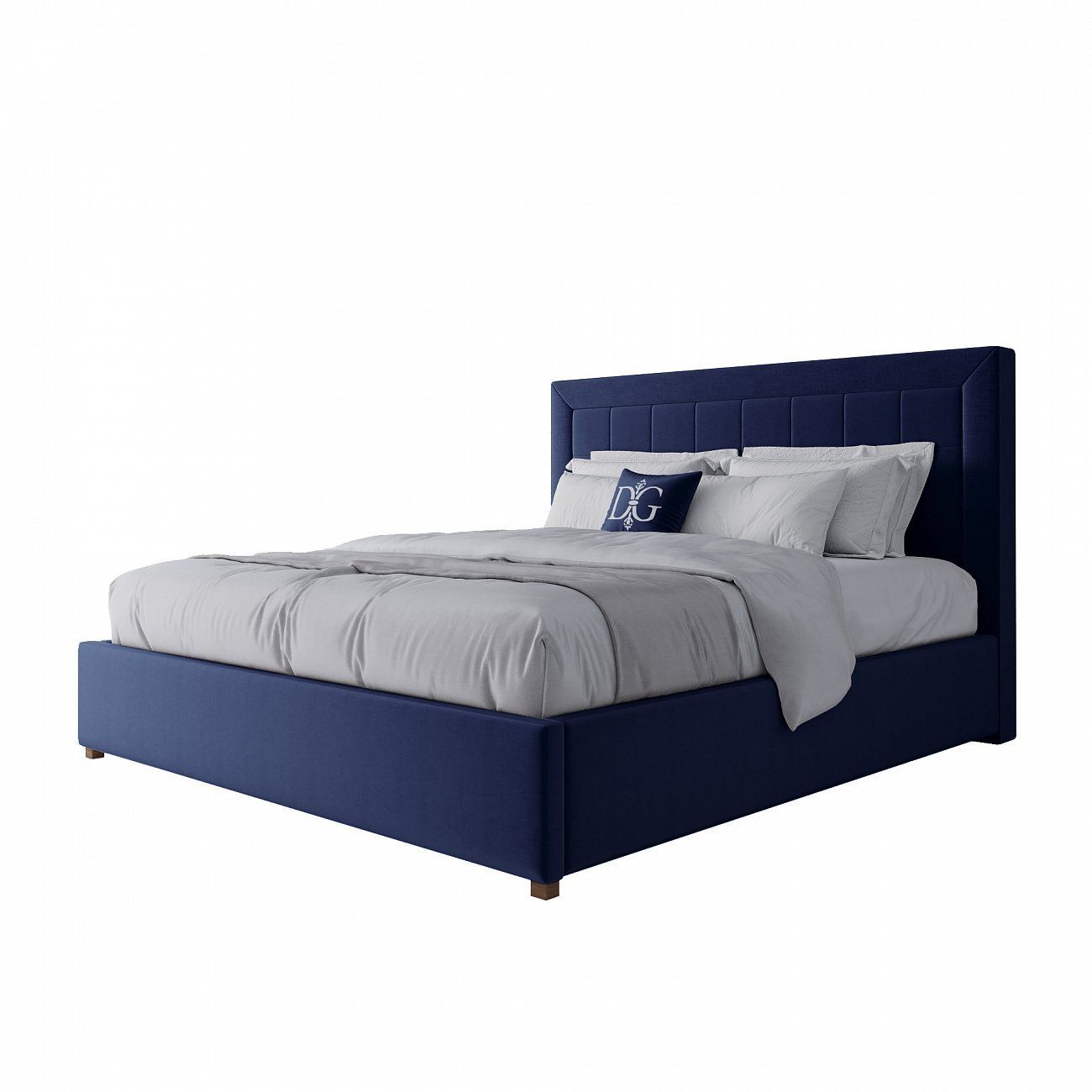 Кровать двуспальная 180х200 синяя Elizabeth