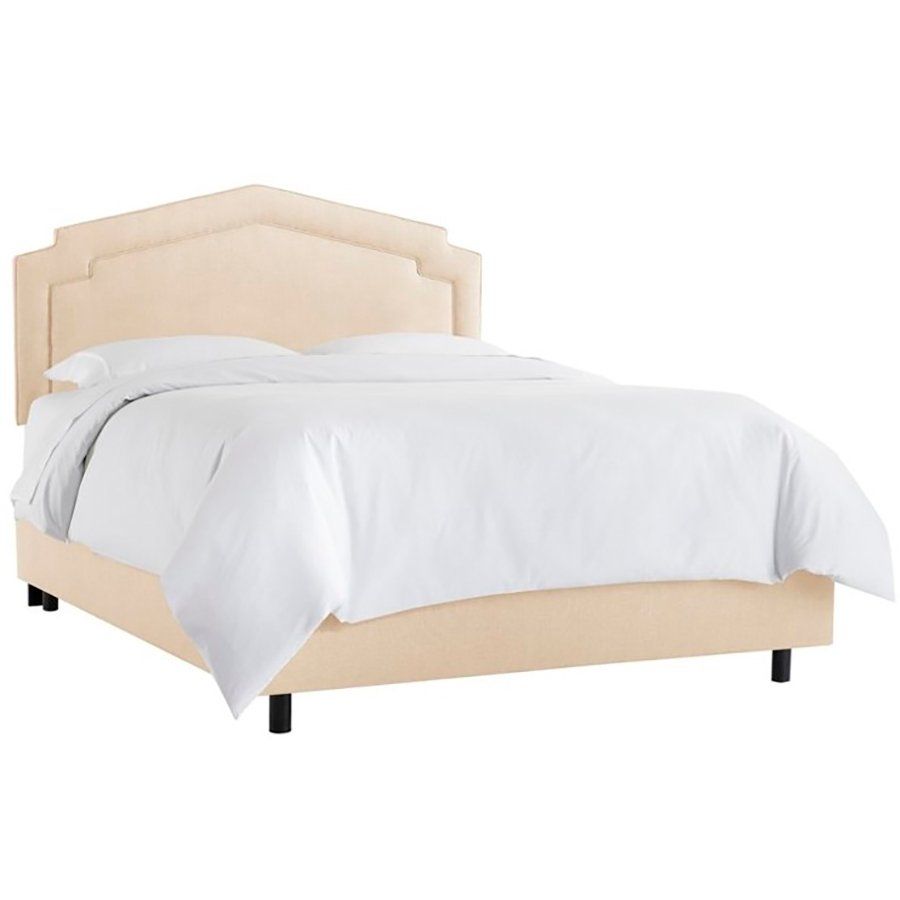 Double bed 180x200 cm beige Nina