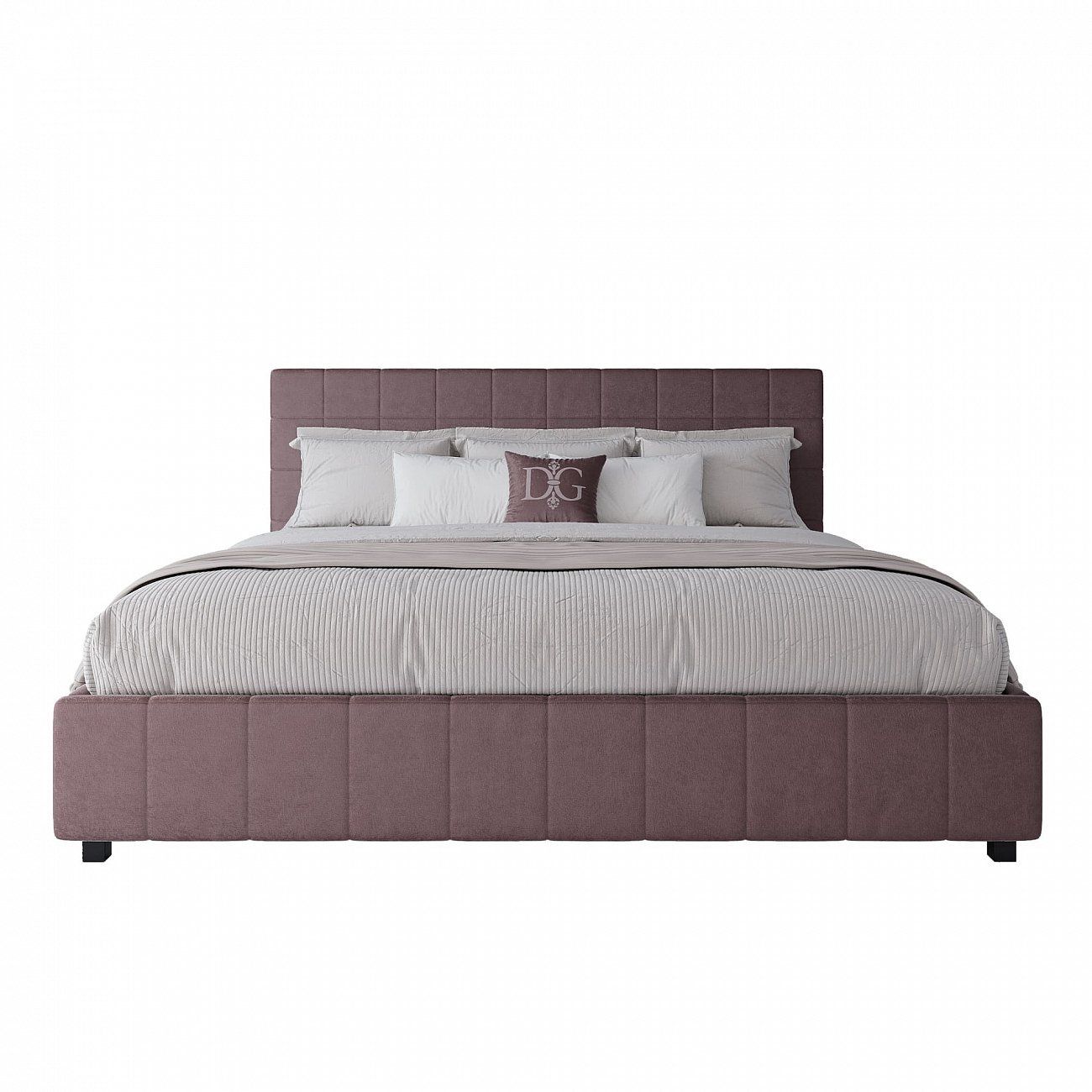 Large Bed 200x200 Shining Modern dusty rose