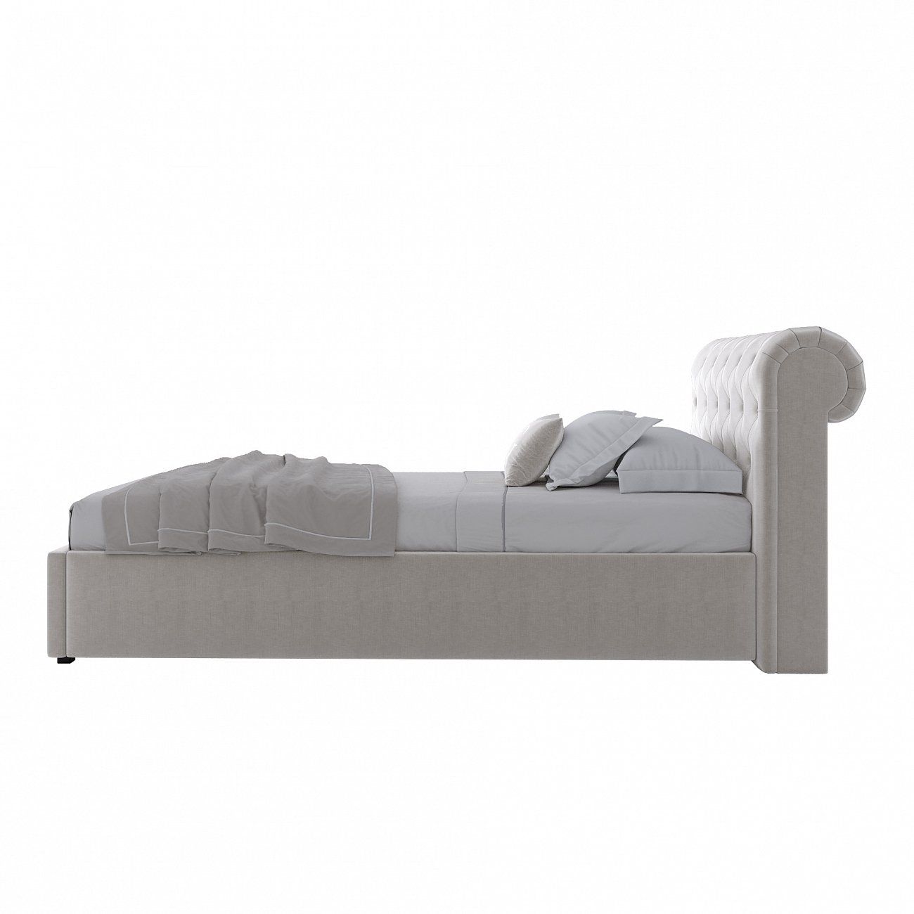 Single bed with upholstered headboard 90x200 cm milk Sweet Dreams