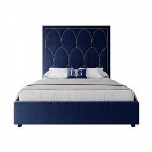 Кровать Petals Queen двуспальная 160х200 см синяя
