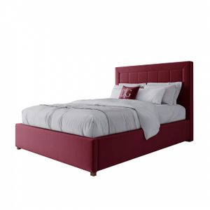 Кровать полутораспальная подростковая с мягким изголовьем 140х200 см красная Elizabeth