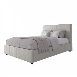 Teenage bed with a soft backrest 140x200 milk Shining Modern