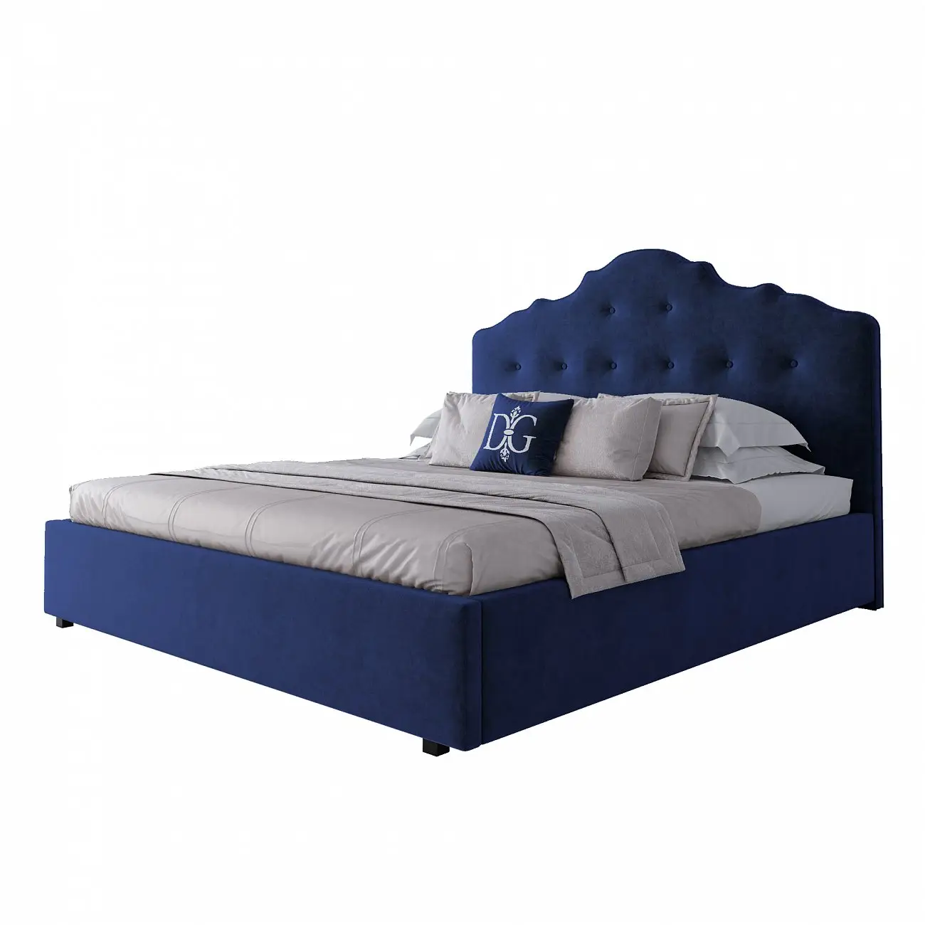 Double bed 180x200 blue Palace