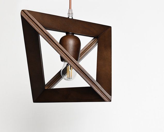 Pendant lamp Wood Triangle by Romatti