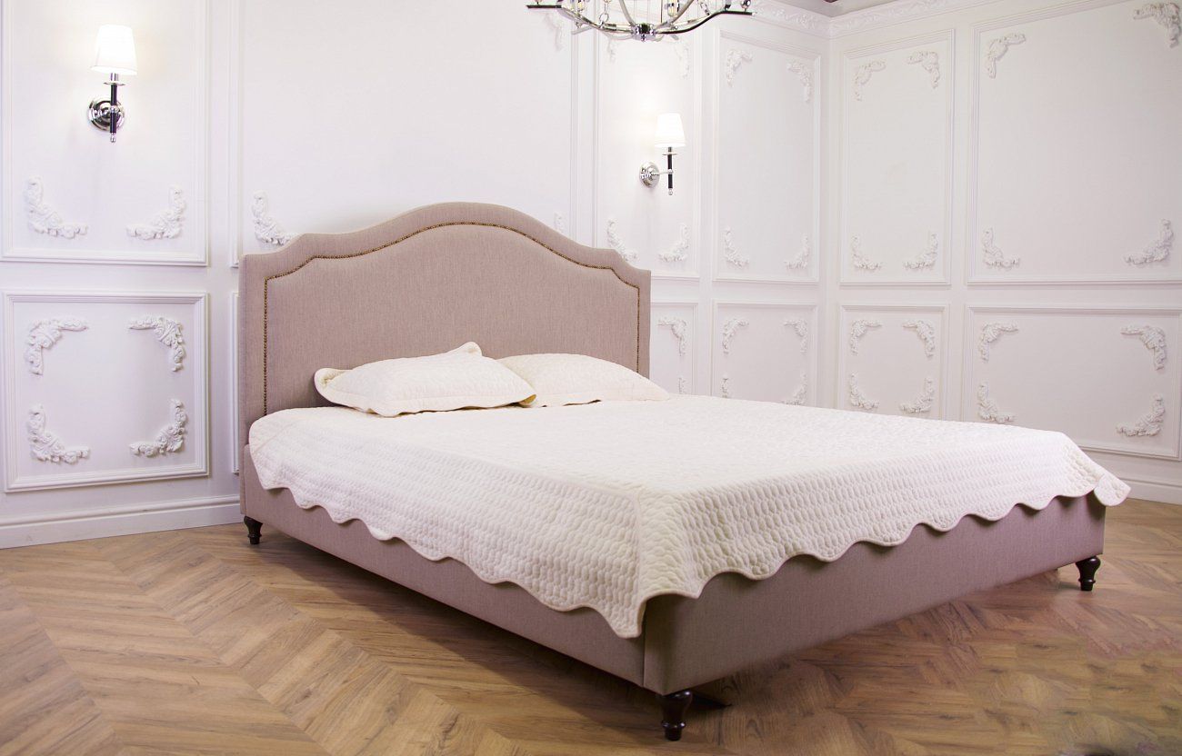 Кровать Cassis Upholstered двуспальная 160х200 бежевая