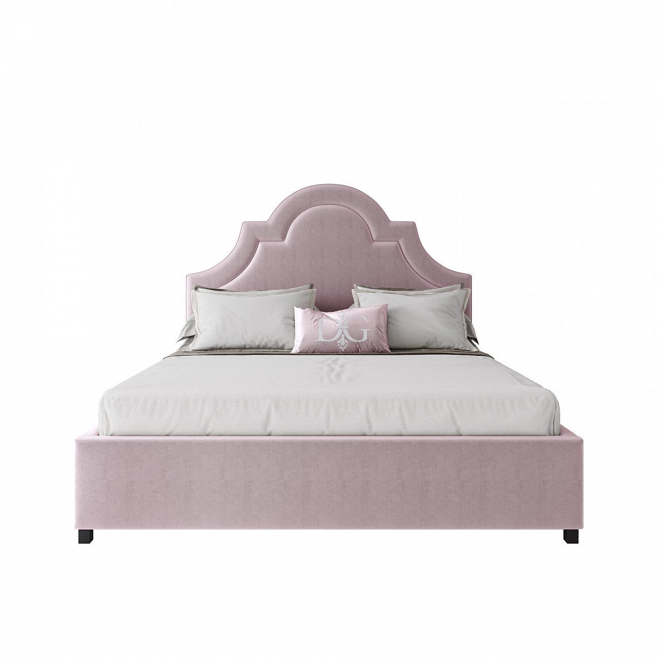 Double bed 160x200 cm pink Kennedy