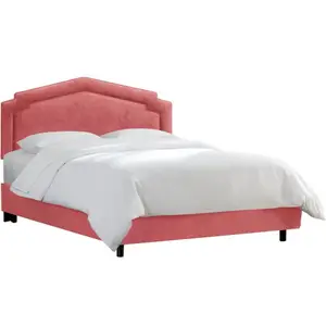 Кровать двуспальная 180х200 см розовая Nina