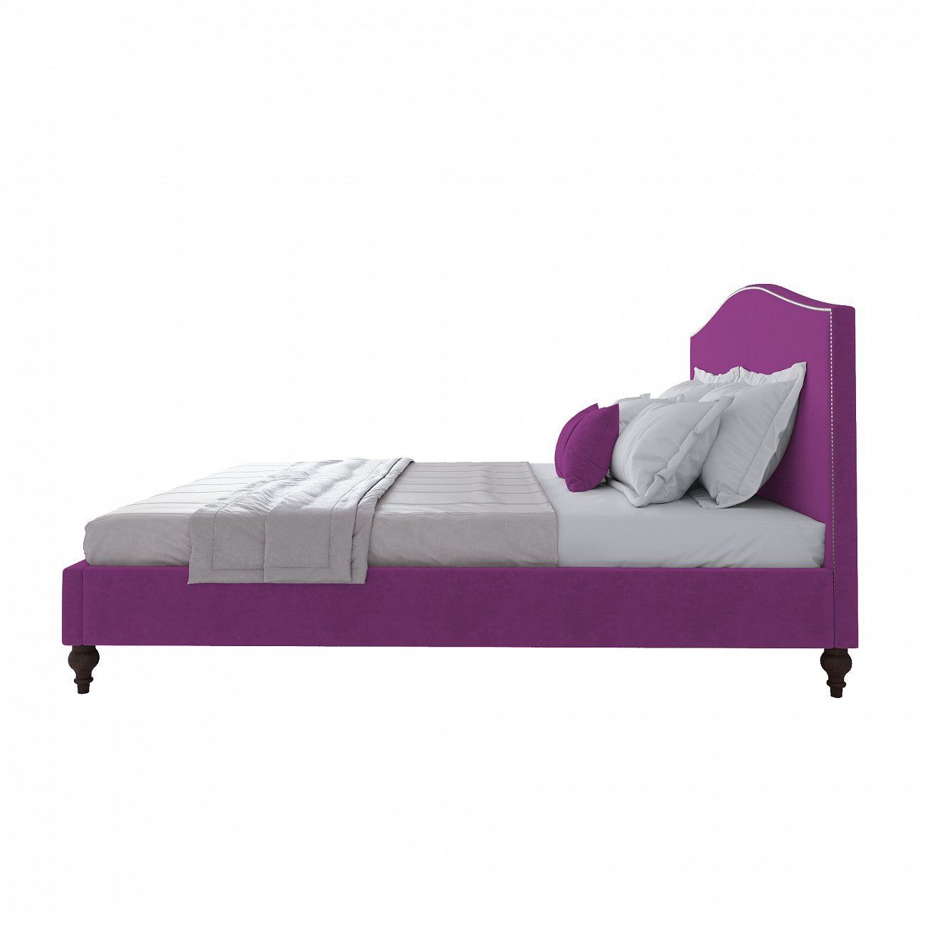 Кровать двуспальная 180х200 см фиолетовая Fleurie