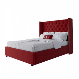 Teenage bed 140x200 cm red with carnations Wing